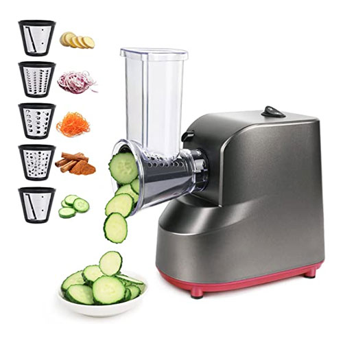 Electric Cheese Grater, 250W Electric Vegetable Cutter Electric Slicer  Shredder